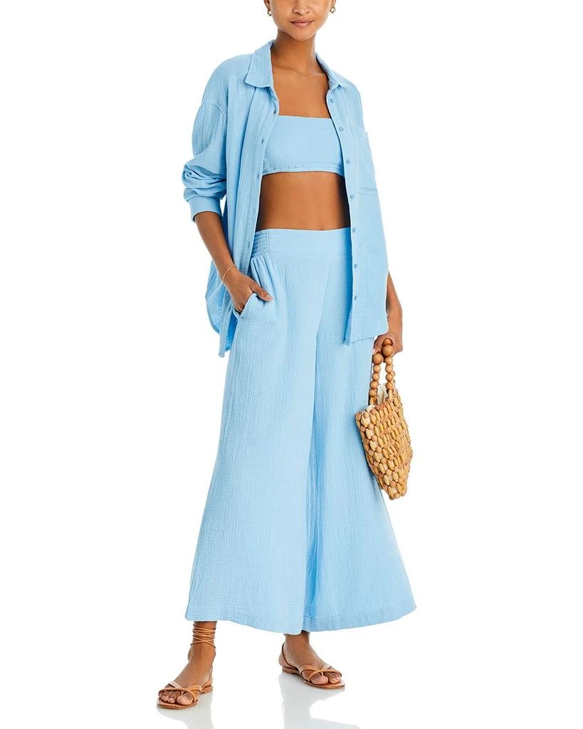 Echo Design Gauze Boyfriend Shirt Swim Cover-Up 3