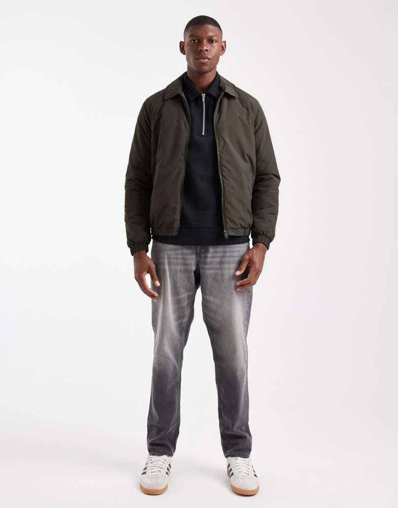 Brave Soul Brave Soul padded collared short jacket in khaki 2