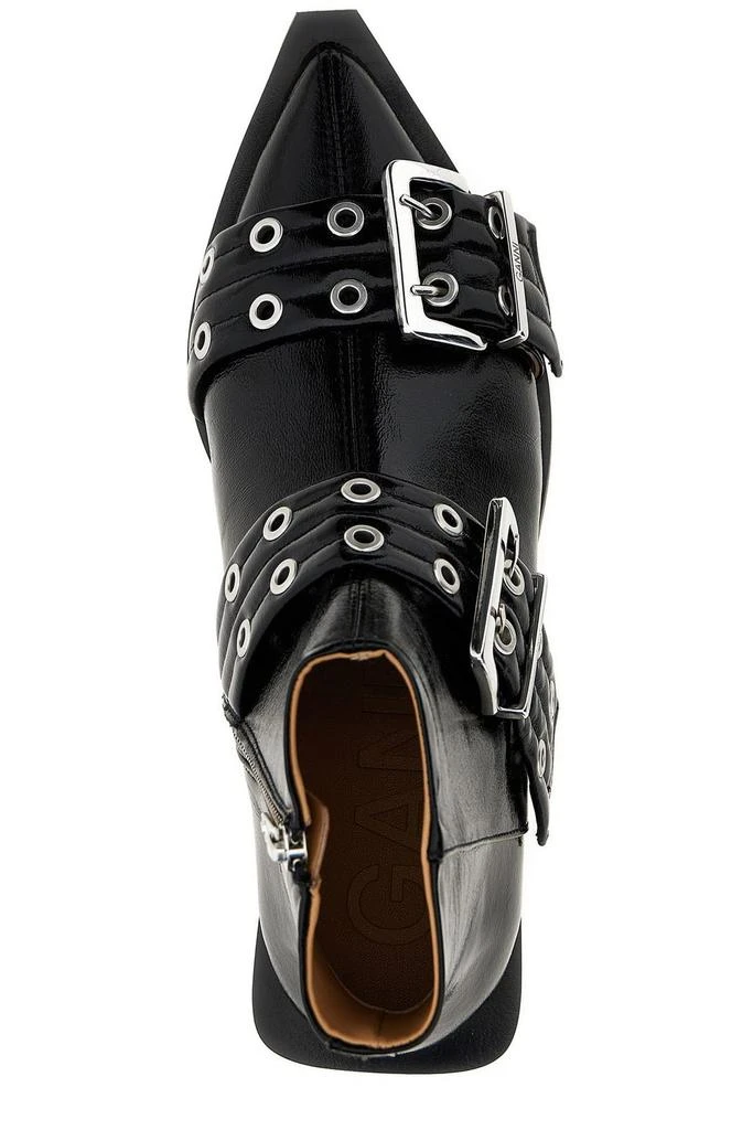 Ganni Ganni Eyelet-Detailed Buckle Ankle Boots 4