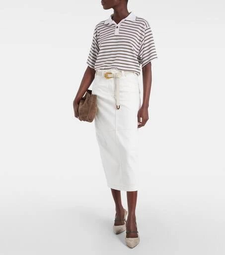 Brunello Cucinelli Denim midi skirt 2
