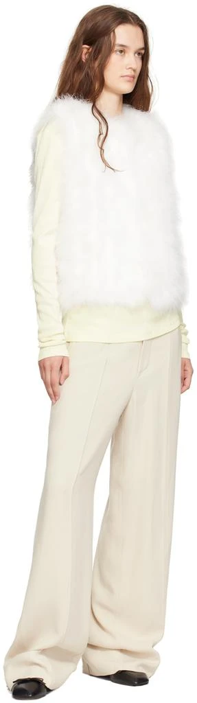Yves Salomon White Feather Vest 4