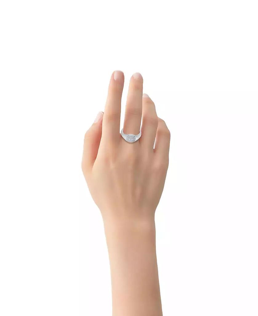 Essentials Silver Plated Sun Moon Disc Ring