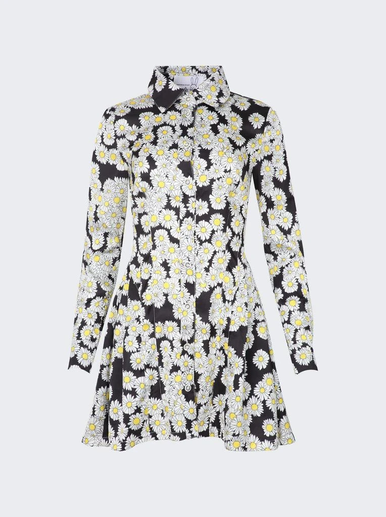 Natasha Zinko Daisy Print Mini Long-sleeve Shirtdress 1