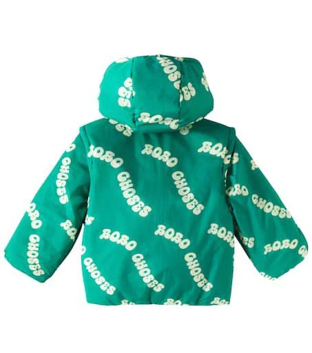 BOBO CHOSES Logo hooded puffer jacket 3