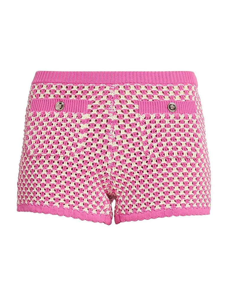 Versace Crochet Compact Knit Shorts 1