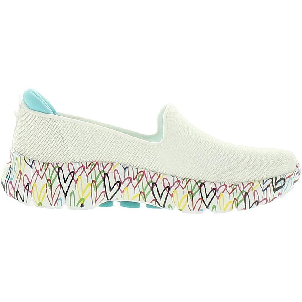 Skechers Go Walk 6-Iconic Hearts Womens Performance Lifestyle Slip-On Sneakers 2