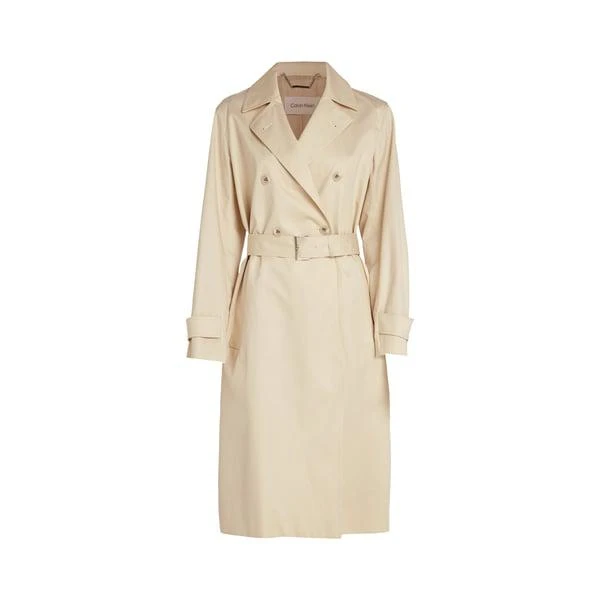Calvin Klein Belted and double-breasted cotton Trench coat Coats