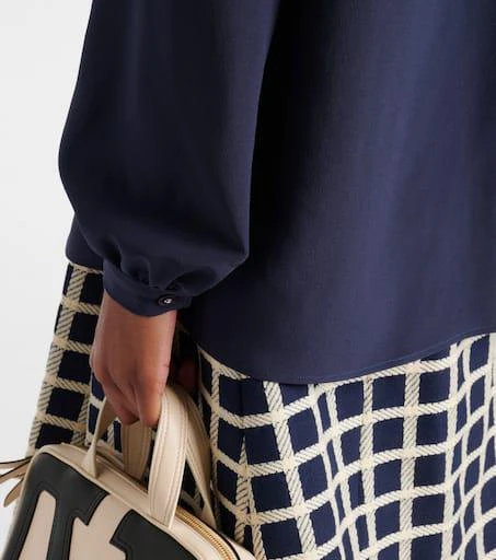 Valentino Ruffled silk crêpe de chine blouse 5