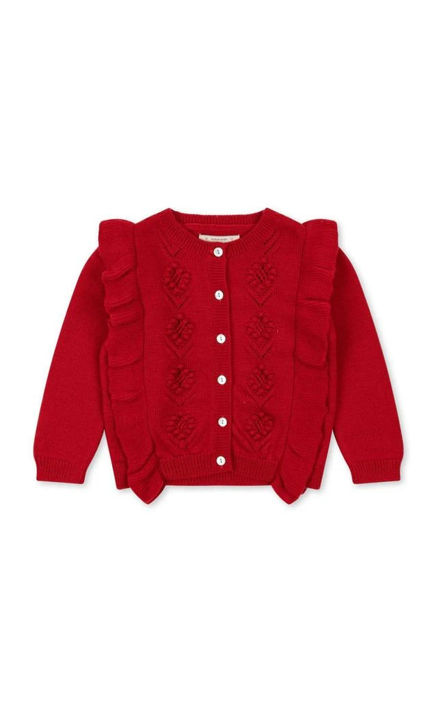 Konges Sløjd Konges Sløjd Fiol Ruffled Merino Wool Cardigan - Moda Operandi 1