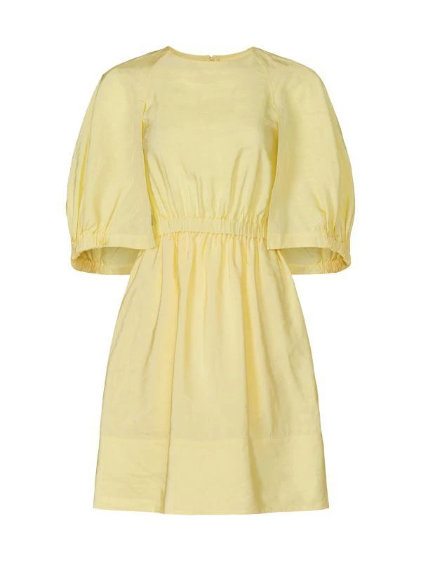 Tibi Gemma Linen Blend Cape Dress 5