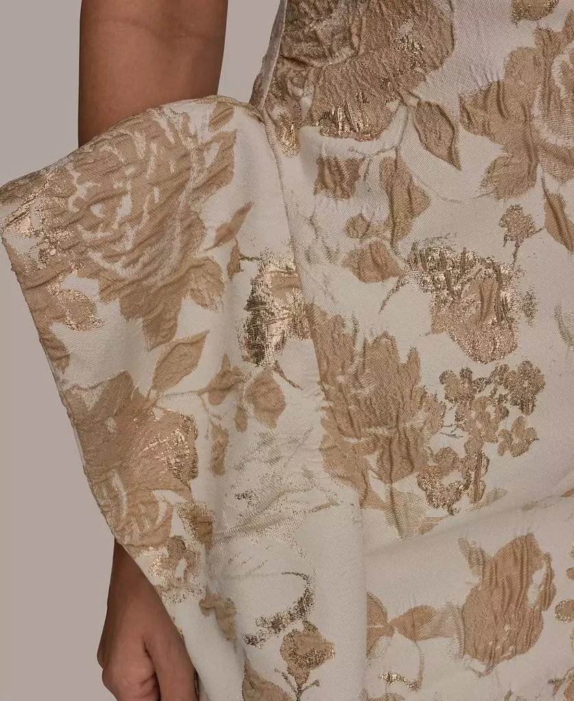 Donna Karan Women
s One Shoulder Side Ruffle Gown 6