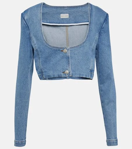 Magda Butrym Cropped denim top 1