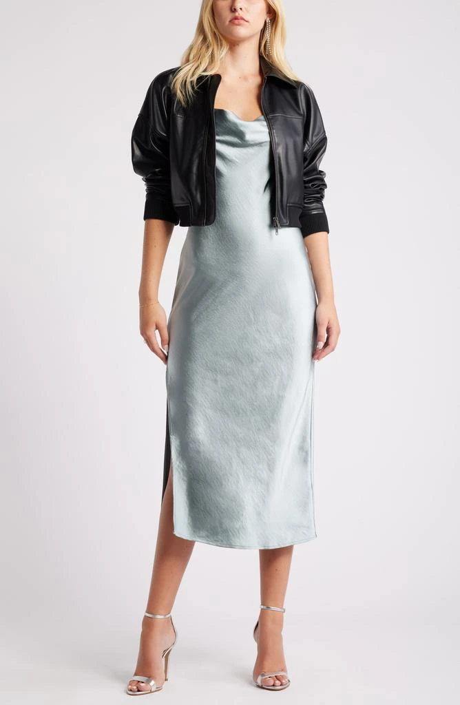 Open Edit Cowl Neck Satin Slipdress 2