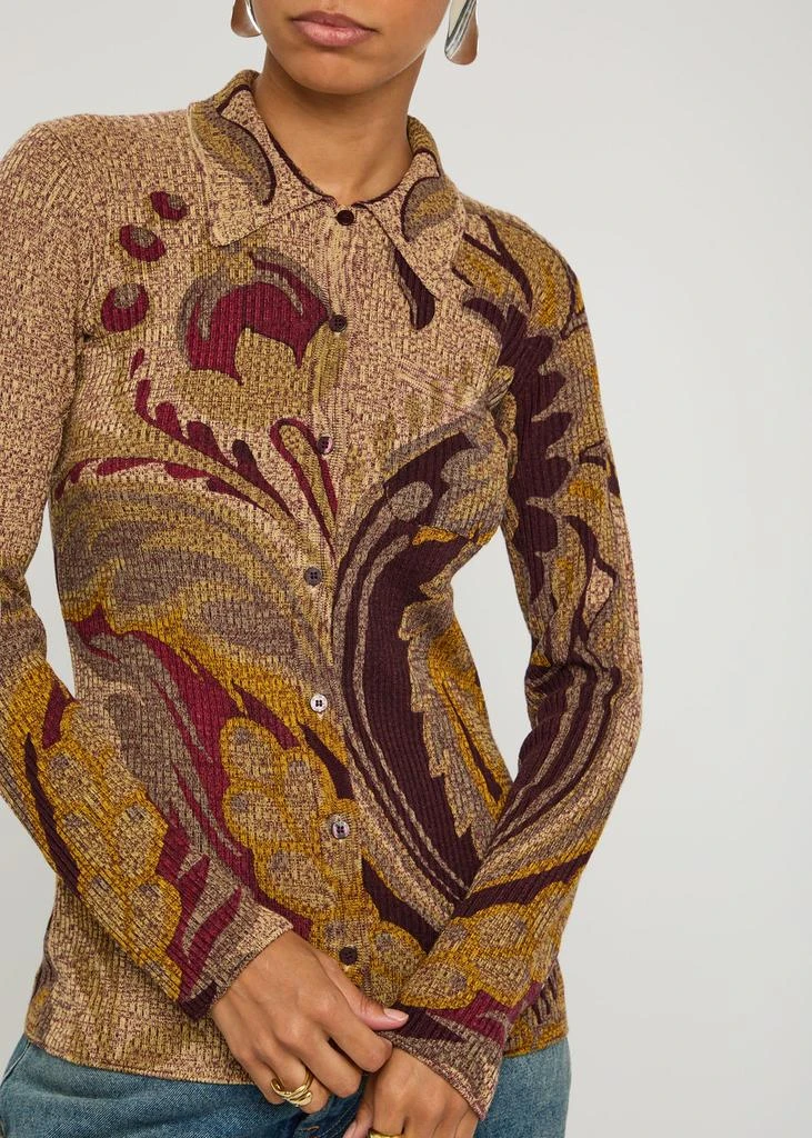 ETRO Floral-print wool shirt 5