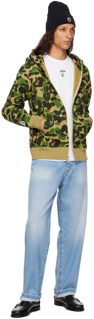 Bape Green ABC Camo Shark Full Zip Hoodie 4