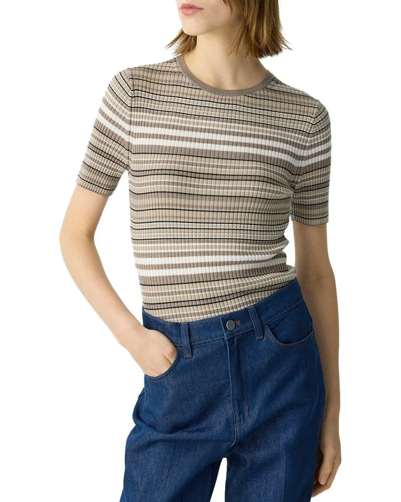 Theory Rib Stripe Sweater Tee 1