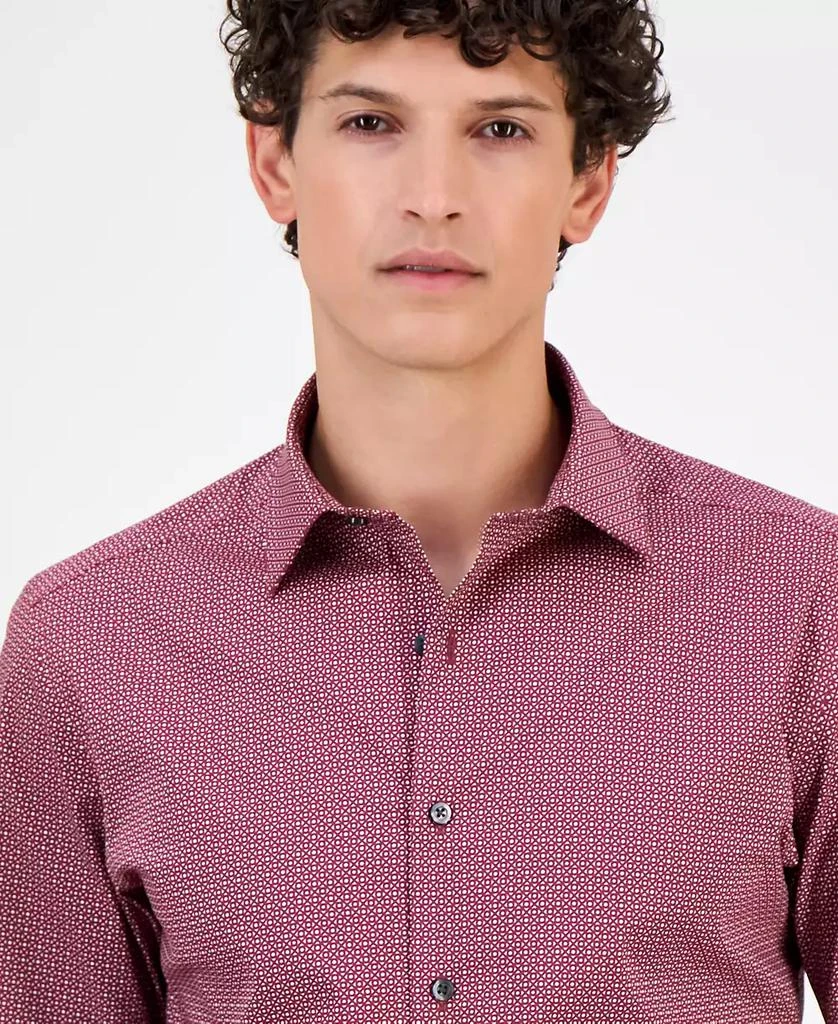 Men's Slim-Fit Spots Macro Diamond Print Dress Shirt, Macy's Exclusive