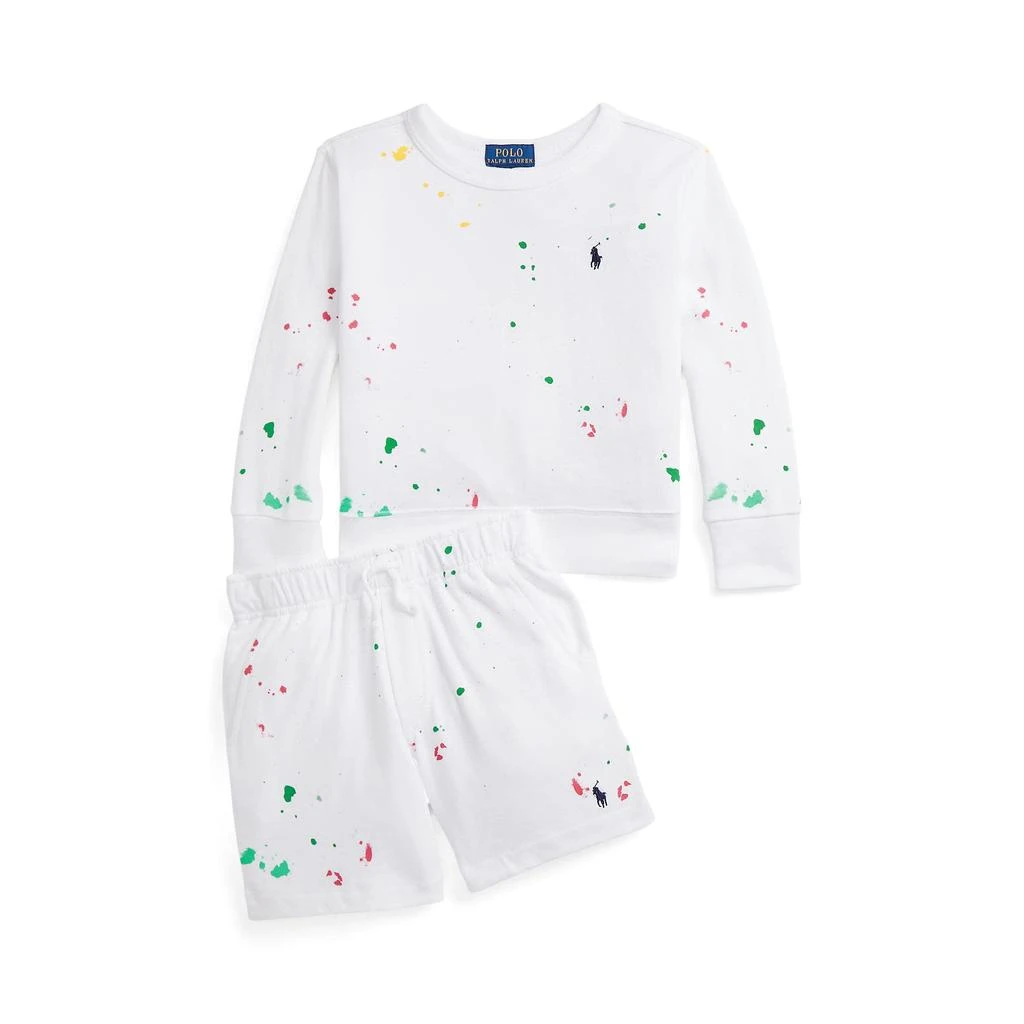 Polo Ralph Lauren Kids Paint Splatter–Print Spa Terry Pullover (Little Kids) 3