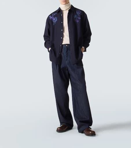 Dries Van Noten Embroidered wool shirt 2