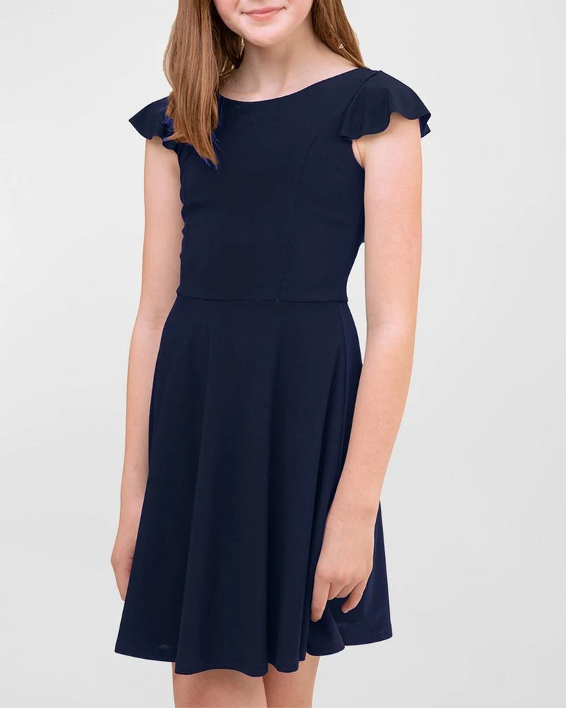 Un Deux Trois Girl's Flutter Short-Sleeve Dress 2