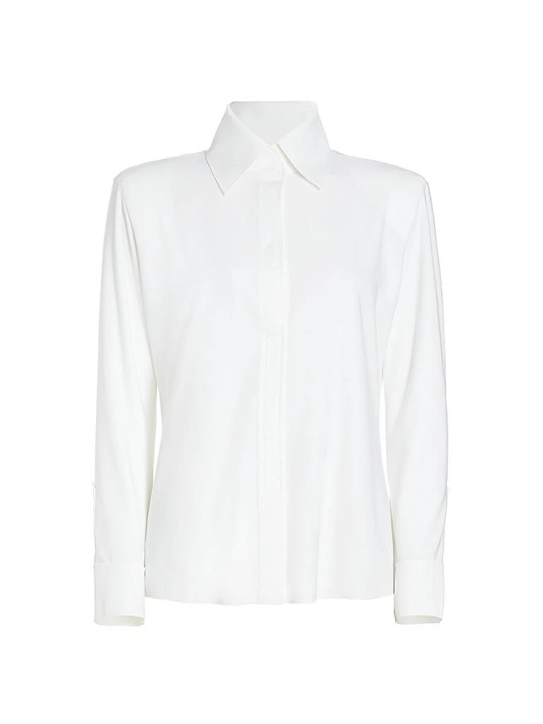 Norma Kamali Bonded Knit Structured Shirt 1