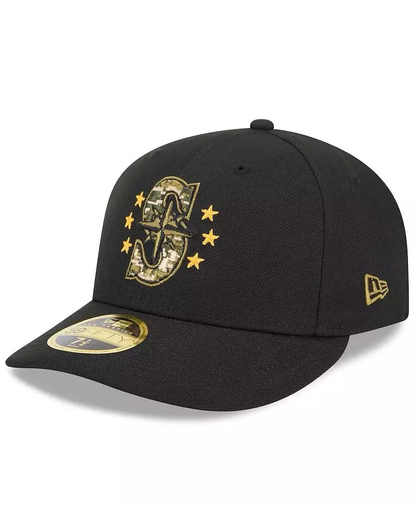 New Era Men's Black Seattle Mariners 2024 Armed Forces Day Low Profile 59FIFTY Fitted Hat 4