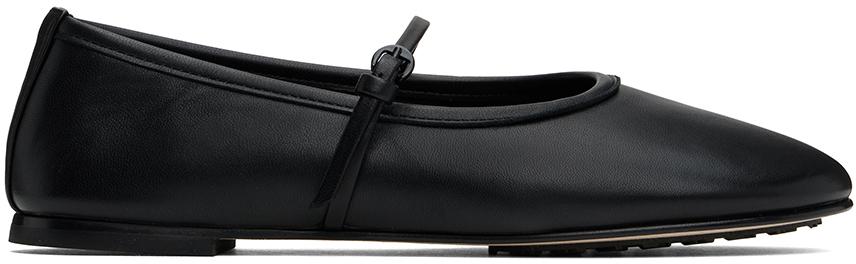 Dear Frances Black Balla Strap Ballerina Flats