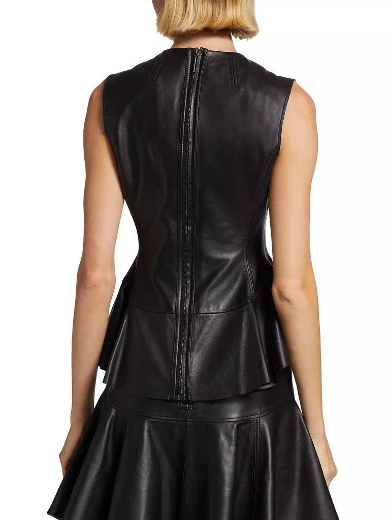 Jason Wu Leather Shell Peplum Top 5