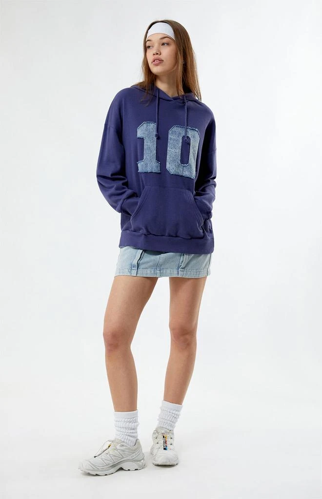 PacSun Denim Number Patch Hoodie 5