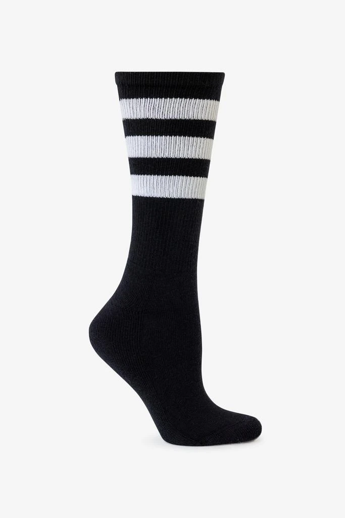 Los Angeles Apparel CALFSOCK - Unisex 3-Stripe Calf Sock 30