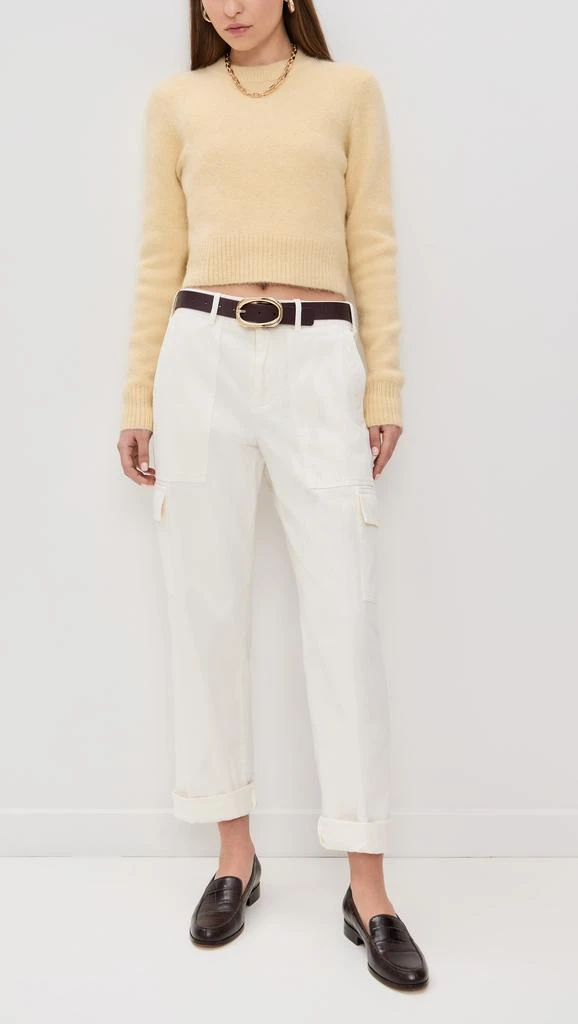 James Perse Stretch Herringbone Twill Oversized Utility Pants 4