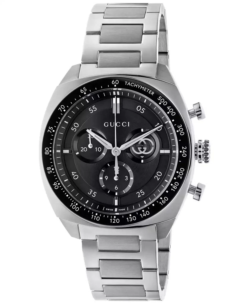 Gucci Men's Swiss Chronograph Interlocking Stainless Steel Bracelet Watch 41mm 1