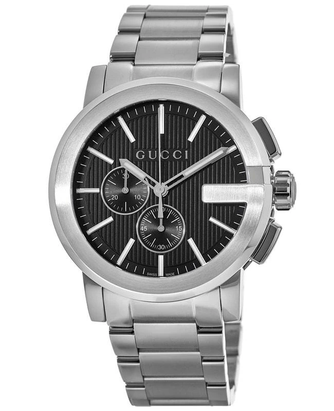 Gucci Gucci G-Chrono Black Dial Steel Men
s Watch YA101204 1