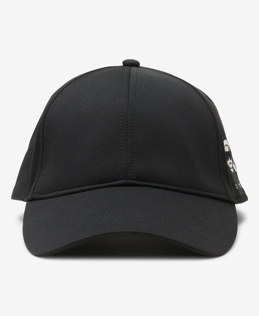 KARL LAGERFELD 黒 ストーン付きキャップ Karl Lagerfeld Ikon ラインストーン キャップ | ブラック