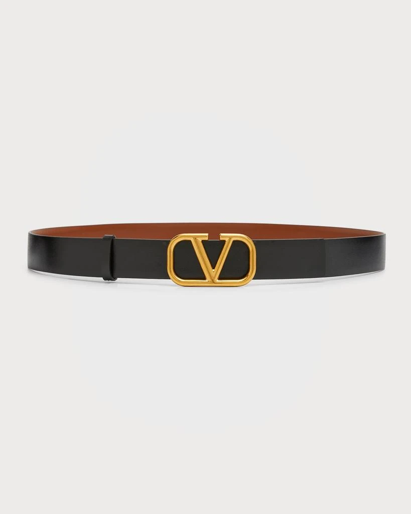 Valentino VLogo Reversible Leather Belt, 30mm 2