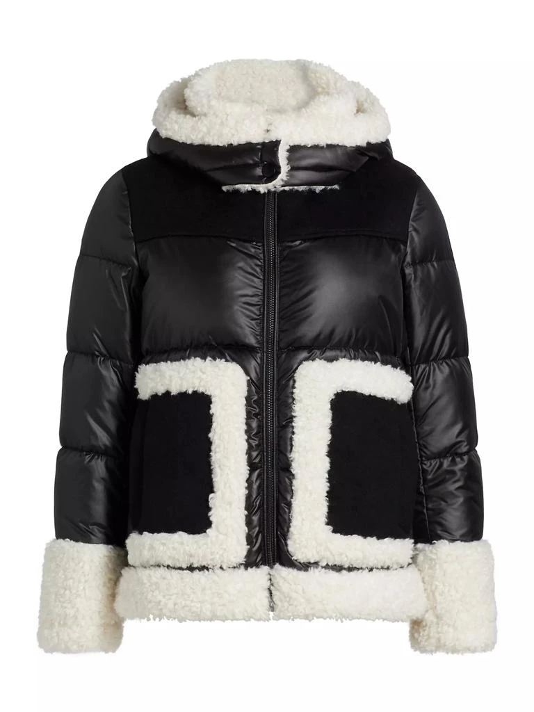 Mercer Collective Dana Mixed-Media Hooded Down Coat 1