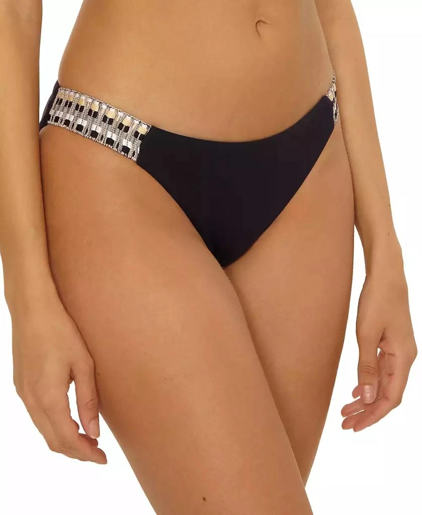 Becca Women's Fiesta Basket Weave Trim Hipster Bottom 2