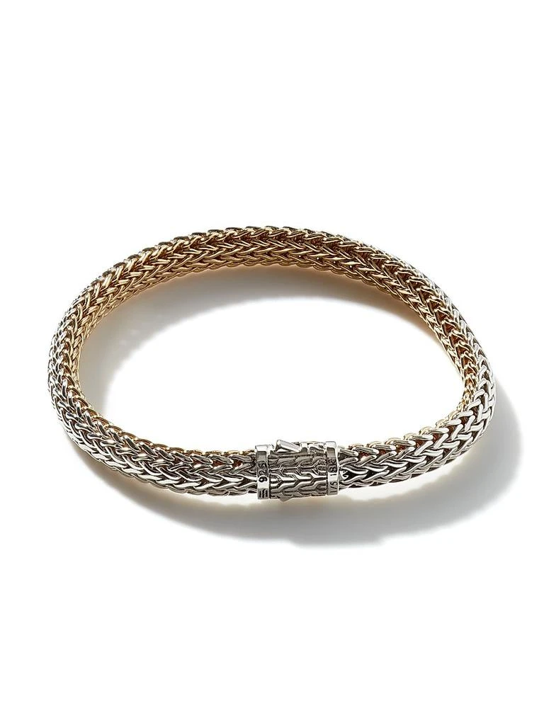 John Hardy Classic Chain 18K Gold & Sterling Silver Reversible Bracelet 5