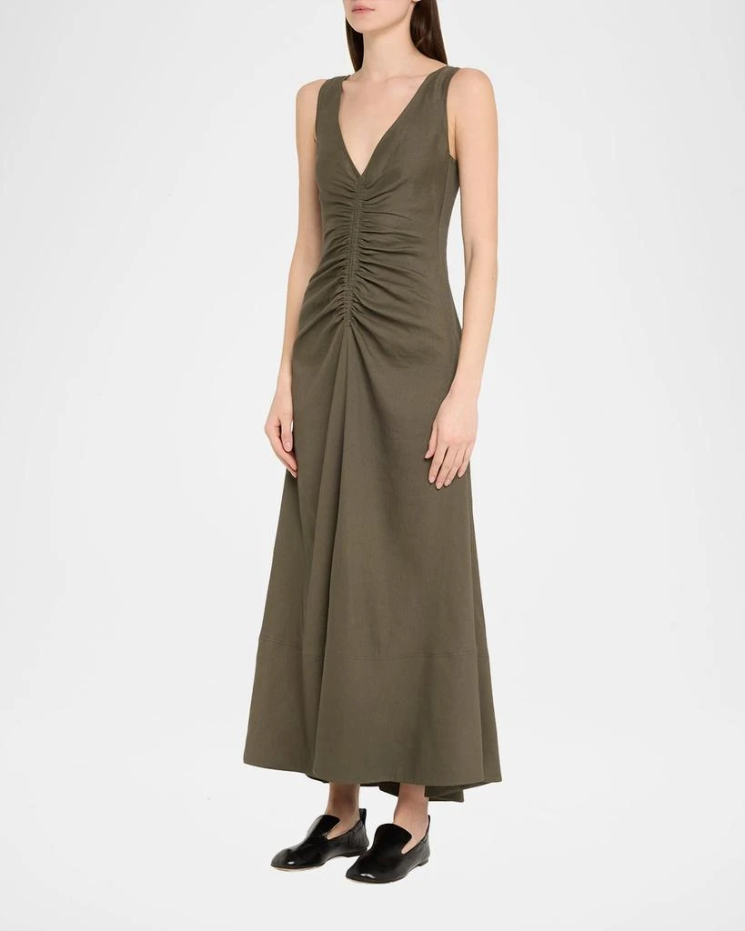 Proenza Schouler Remi Ruched Eco Stretch Flared Dress 4