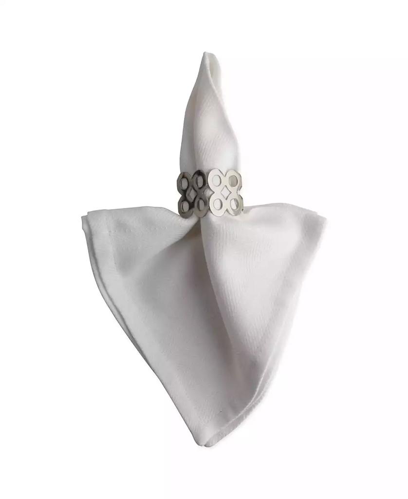 Design Imports Square Die Cut Napkin Ring Set of 6