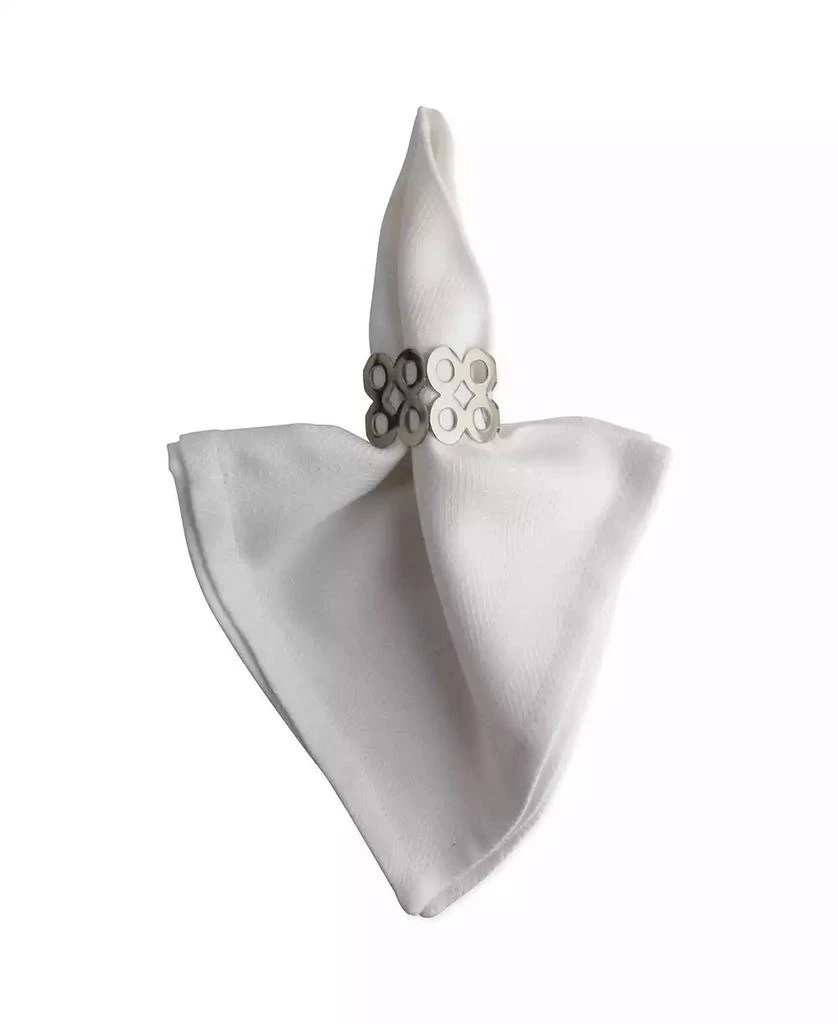 Design Imports Square Die Cut Napkin Ring Set of 6 2