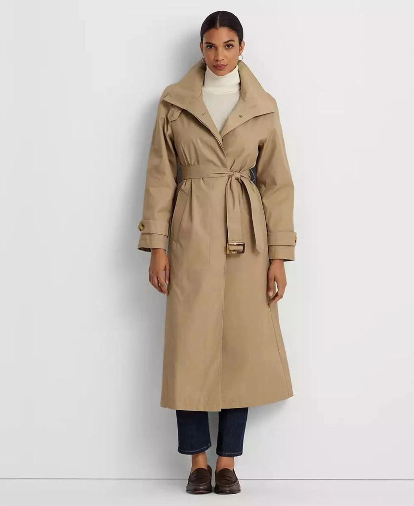 Ralph Lauren Women's Stand-Collar Maxi Trench Coat