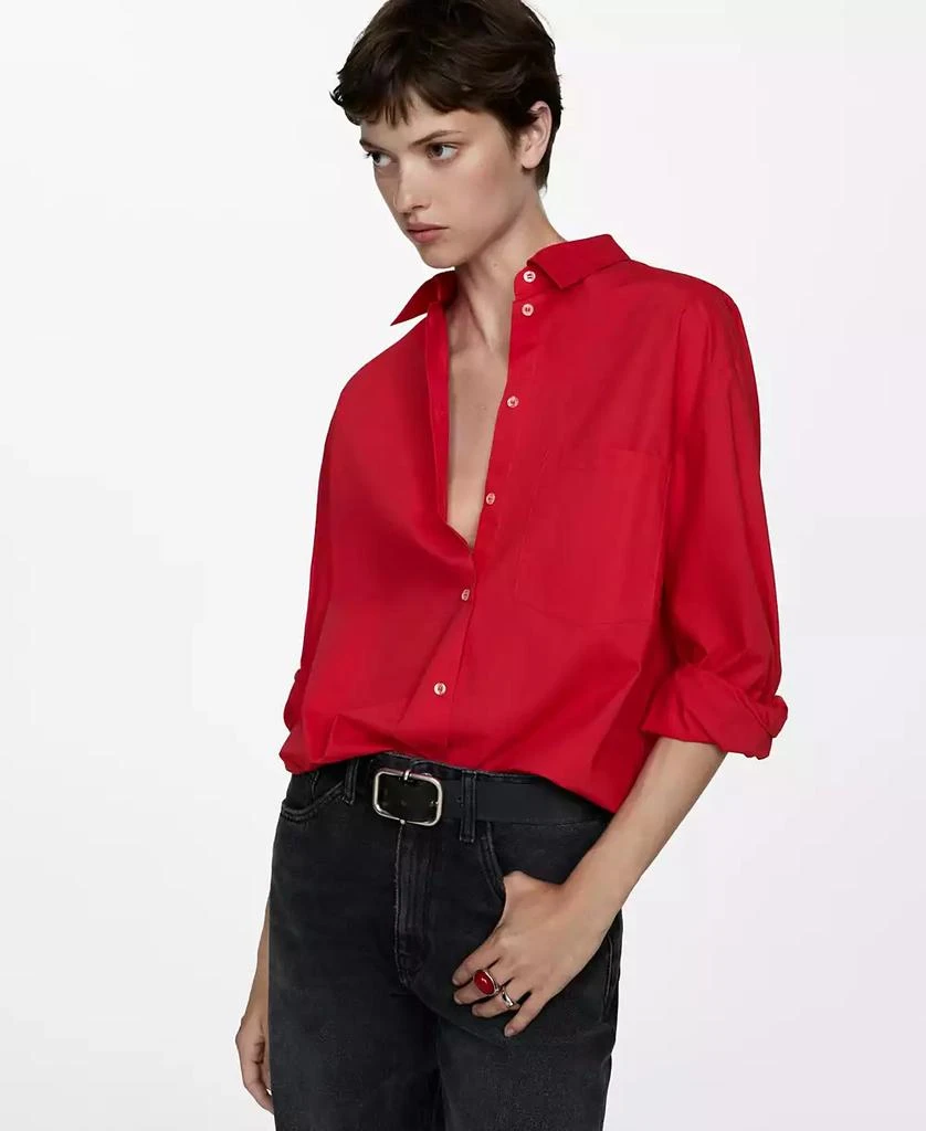 Mango Women's Pocket Oversize Shirt 5