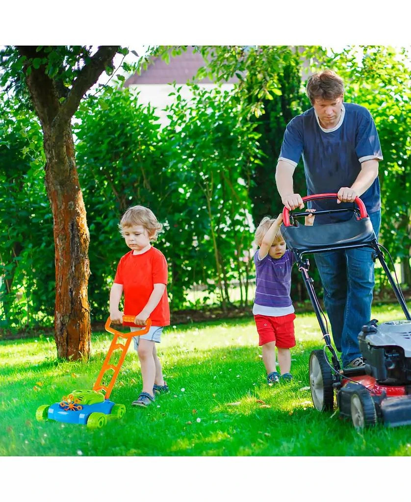 Trademark Global Hey Play Bubble Lawn Mower - Toy Push Lawn Mower Bubble Blower Machine, Walk Behind Outdoor Activity For Toddlers, Boys And Girls 7