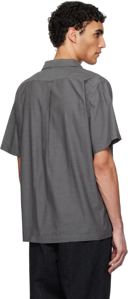 Nanamica Gray Open Collar Panama S/S Shirt 3