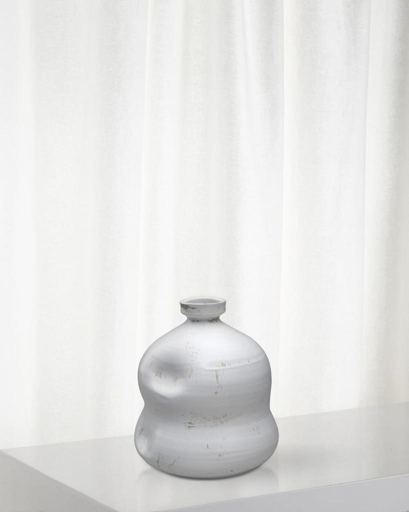 Jamie Young Dimple Jug in Matte White Ceramic