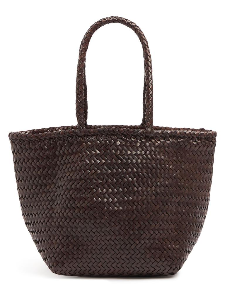 DRAGON DIFFUSION Grace Small Woven Leather Basket Bag