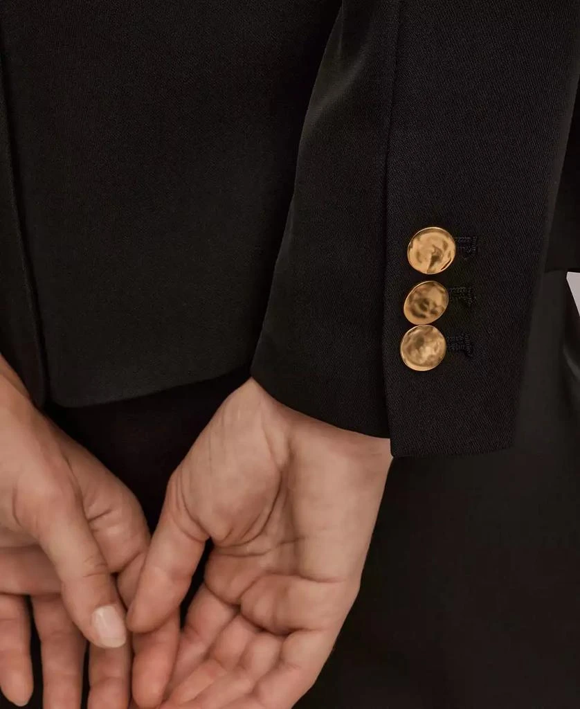 Donna Karan Women
s Mixed Media Collarless Jacket, Regular 
Petites 6