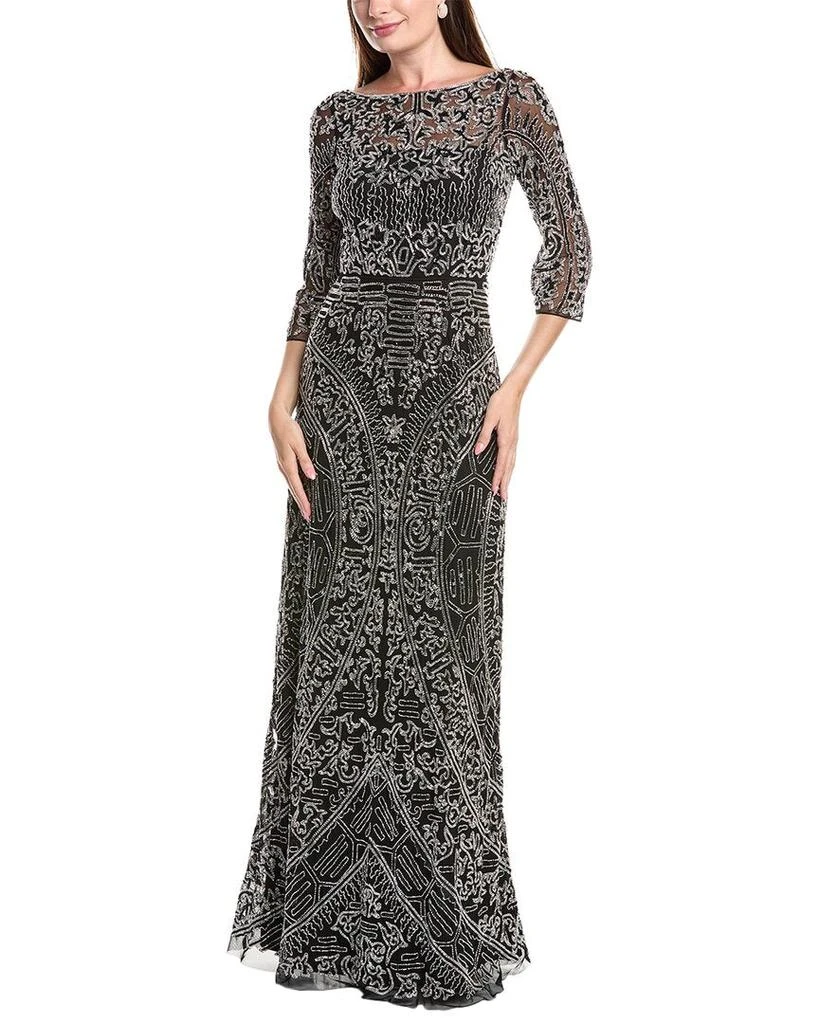 REEM ACRA Bateau Neckline Gown 1
