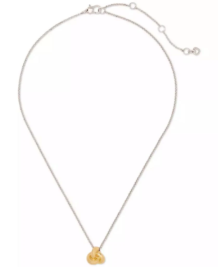 Kate Spade Polished Love Knot Pendant Necklace, 16" + 3" extender 1